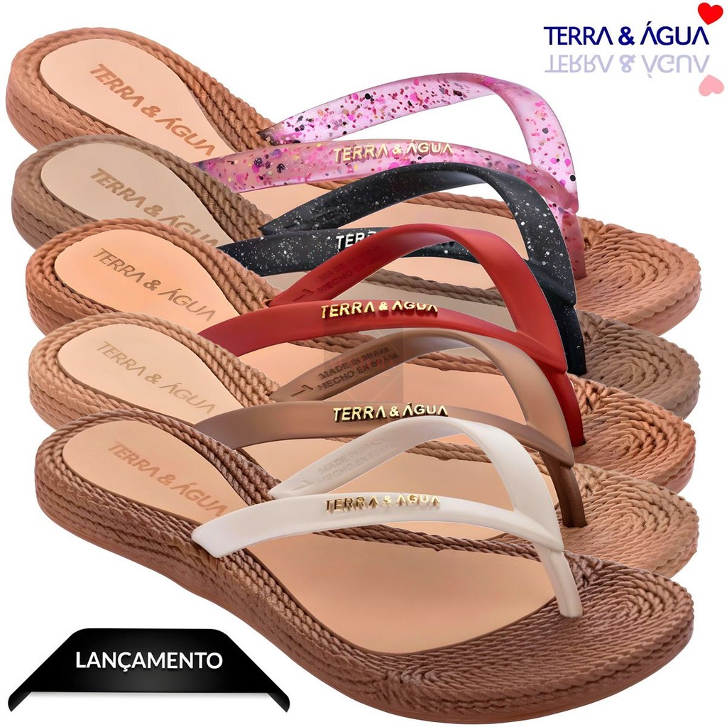 CHINELO TERRA E ÁGUA ORIGINAL CONFORTÁVEL LEVE MACIO | Shopee Brasil