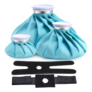 3x bolsa de gelo reutilizável para alívio da dor, suprimentos de cuidados com água quente e fria, bolsa anti-vazamento