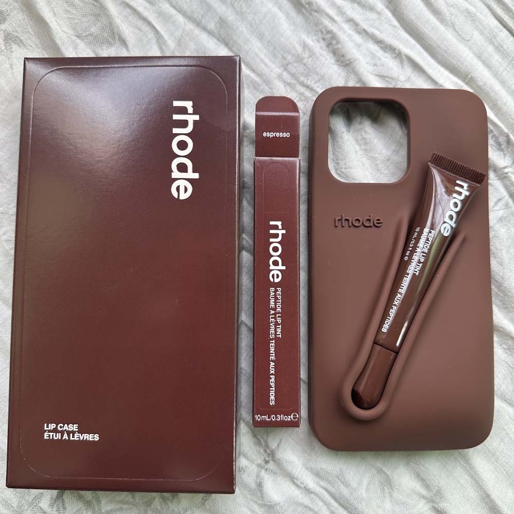 1:1 Alta Qualidade】Hailey Beiber Rhode Lip Phone Case Para iPhone