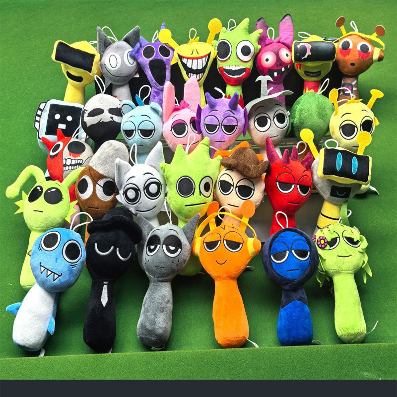 Sprunki Boneca De Pelúcia Incredibox Wenda Cinza Oren Raddy Recheado ...