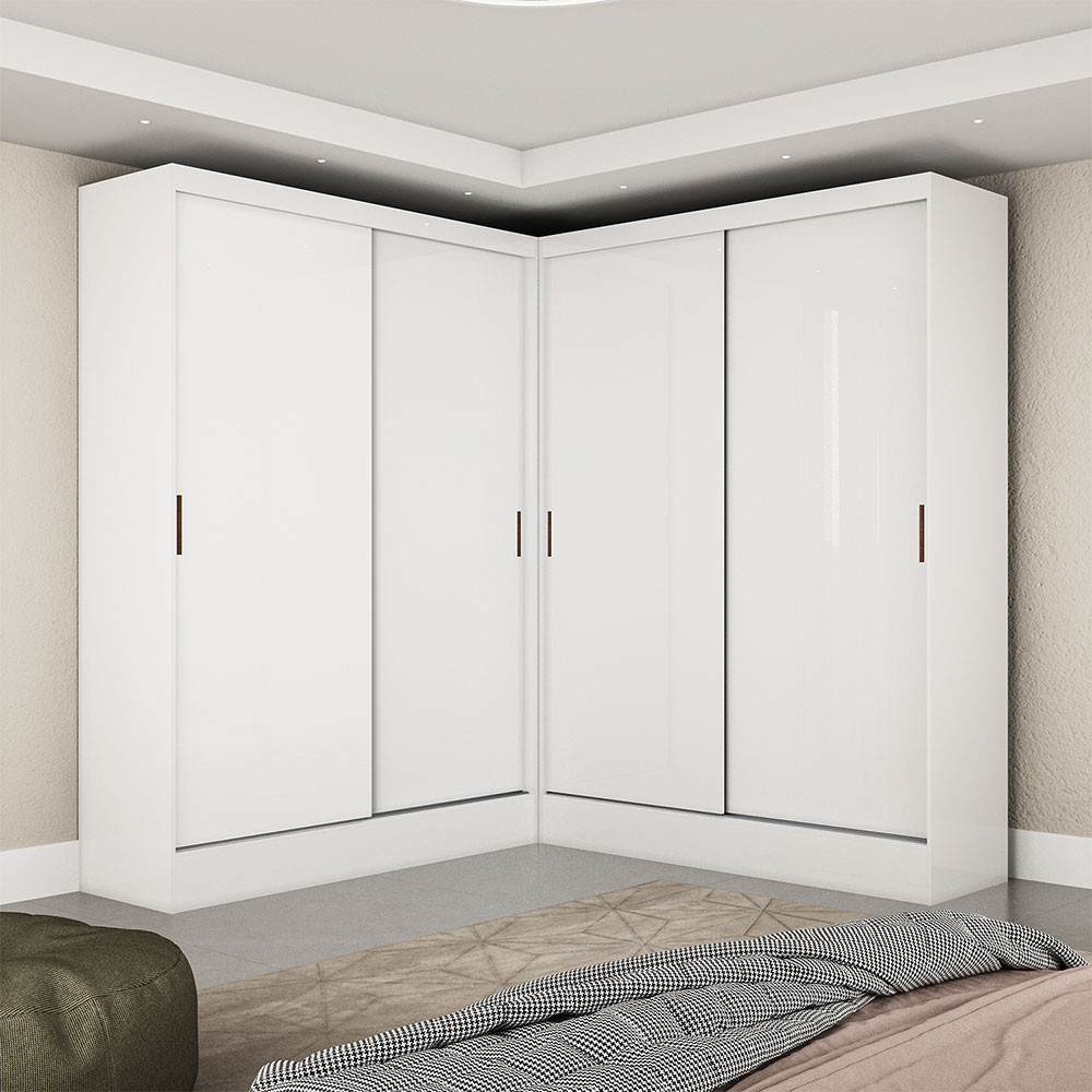 Closet Casal Duplo Belém 4 Portas 4 Gavetas Carioca Móveis