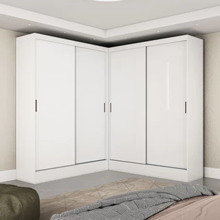 Closet Casal Duplo Belém 4 Portas 4 Gavetas Carioca Móveis