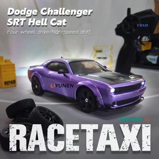 Carro De Drift 4WD RC Dodge SRT Hellcat Racing Modelo Controle Remo Esporte Simulação Brinquedo