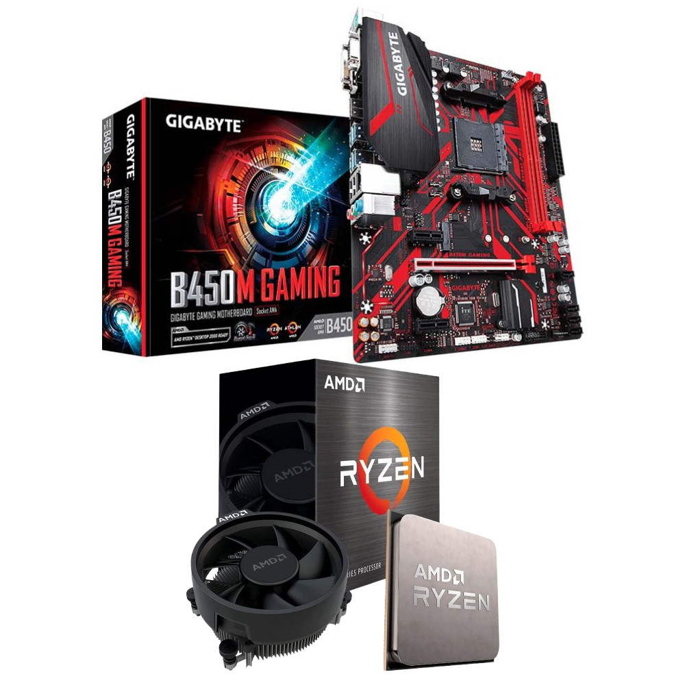 Kit Placa Mãe Gigabyte B450M+Ryzen 5 5500, 3.6GHz | Shopee Brasil