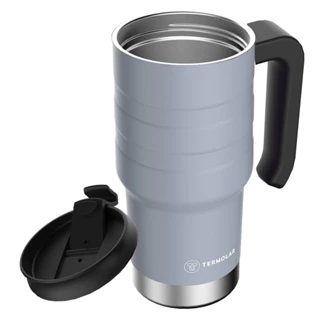 Copo Térmico Cinza com Tampa Quente Frio Café 590ml Termolar em Oferta na Shopee