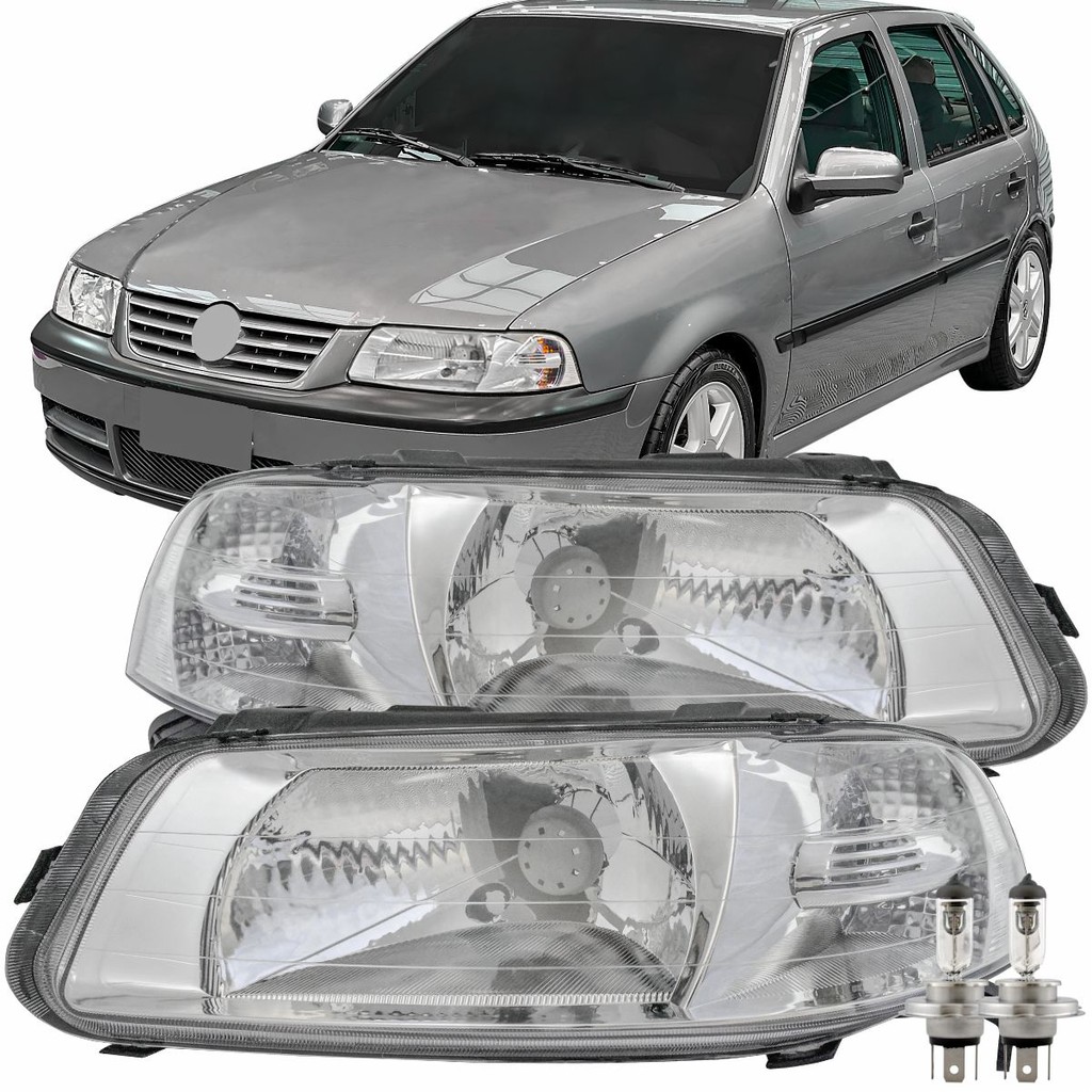 Par Farol Gol G3 99 00 A 02 03 04 Foco Simples C/ Lampada | Shopee Brasil