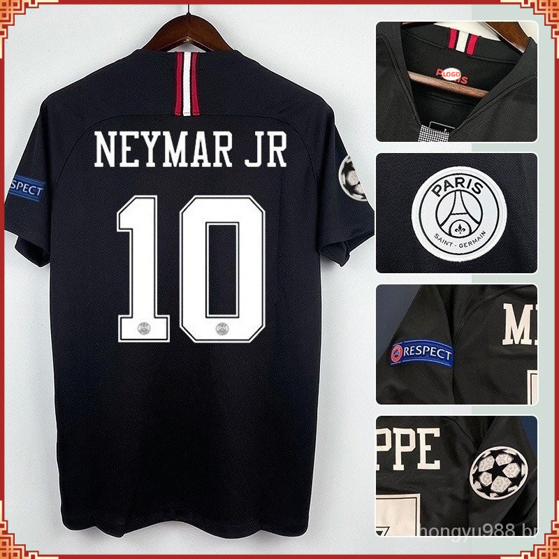 Camisa Retro 2018-2019 Manga Curta 10#NEYMAR Futebol personalizado da equipe Jr