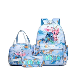 2024 mochila do stitch Infantil Três Peças Infantil Design Primário e Mochila escolar Impermeável Mochila de stitch