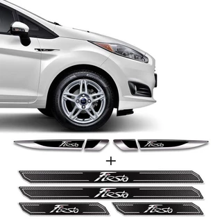 Aplique Compativel New Fiesta + Soleira Da Porta Protetora