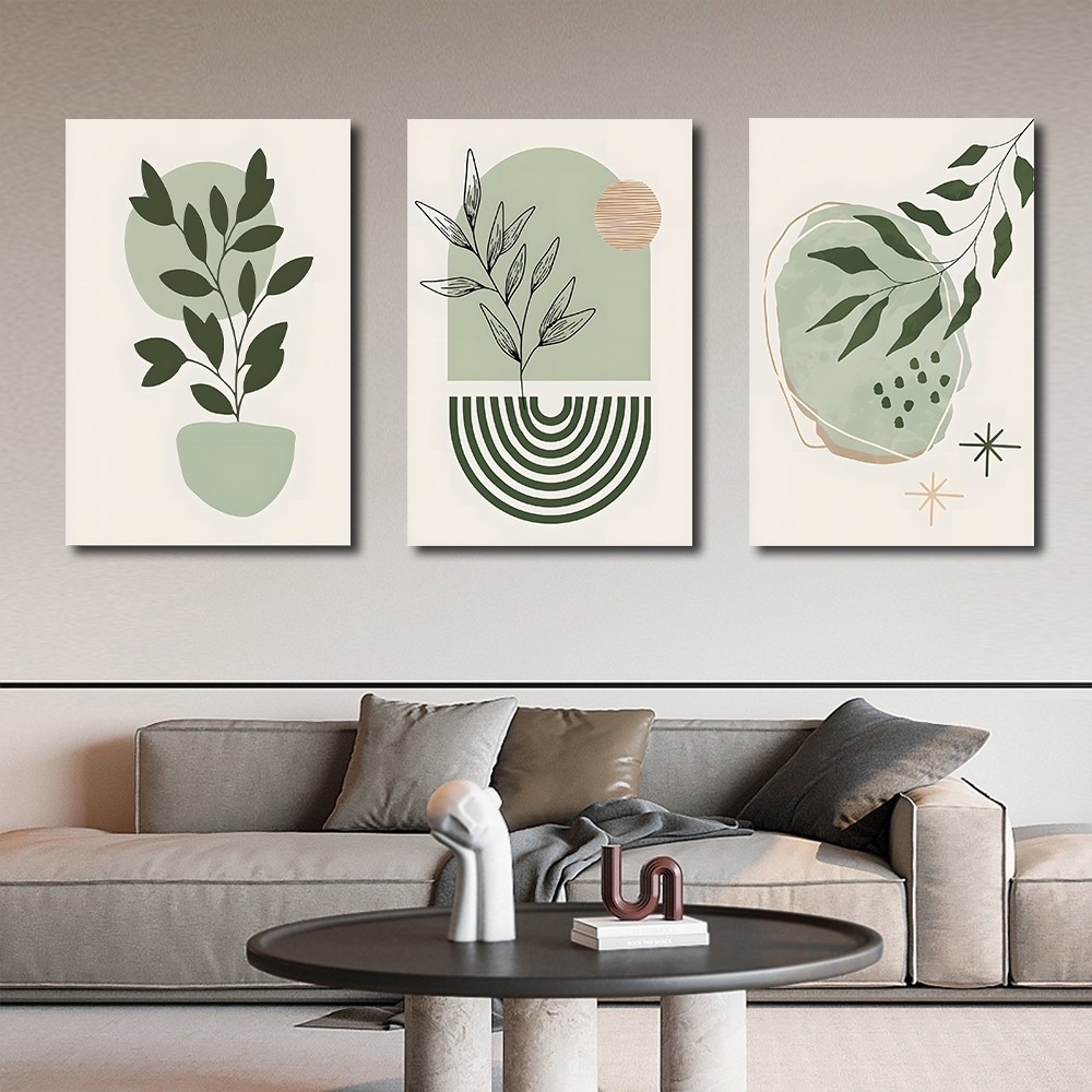 KIT 3 20x30/40x60cm Quadro decorativo estampas florais coloridas planta aquarela decoração para casa sala quaro WT2007 | Shopee Brasil