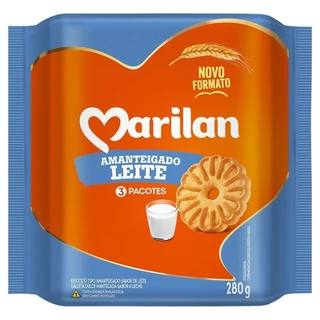 Biscoito Marilan Amanteigado Leite 280g - Embalagem com 30 Unidades em Oferta na Shopee