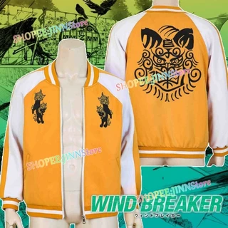 - JINN-Choji Tomiyama Cosplay Peruca WIND BREAKER Uniformes Escolares Conjunto De Jaqueta