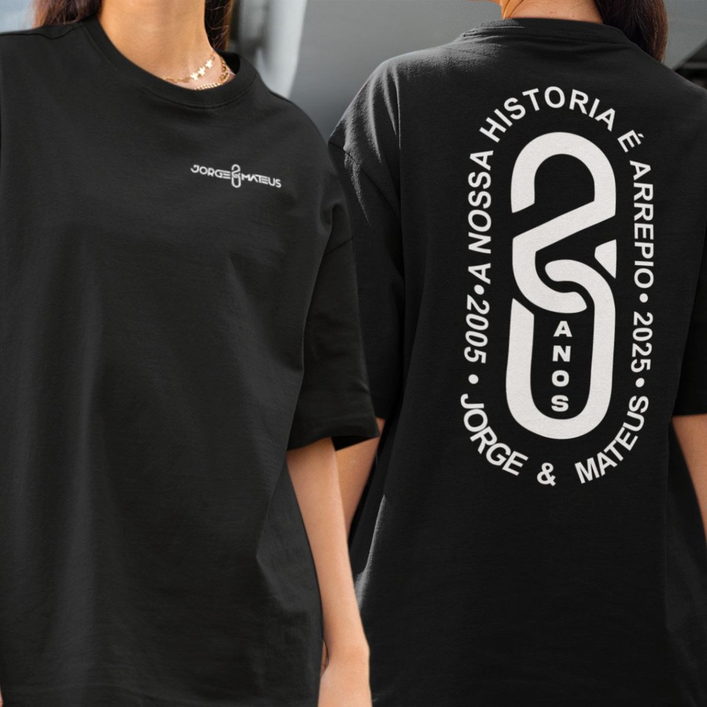 Camiseta Jorge E Mateus Turne 20 Anos Despedida Dupla Fã Clube Nossa ...