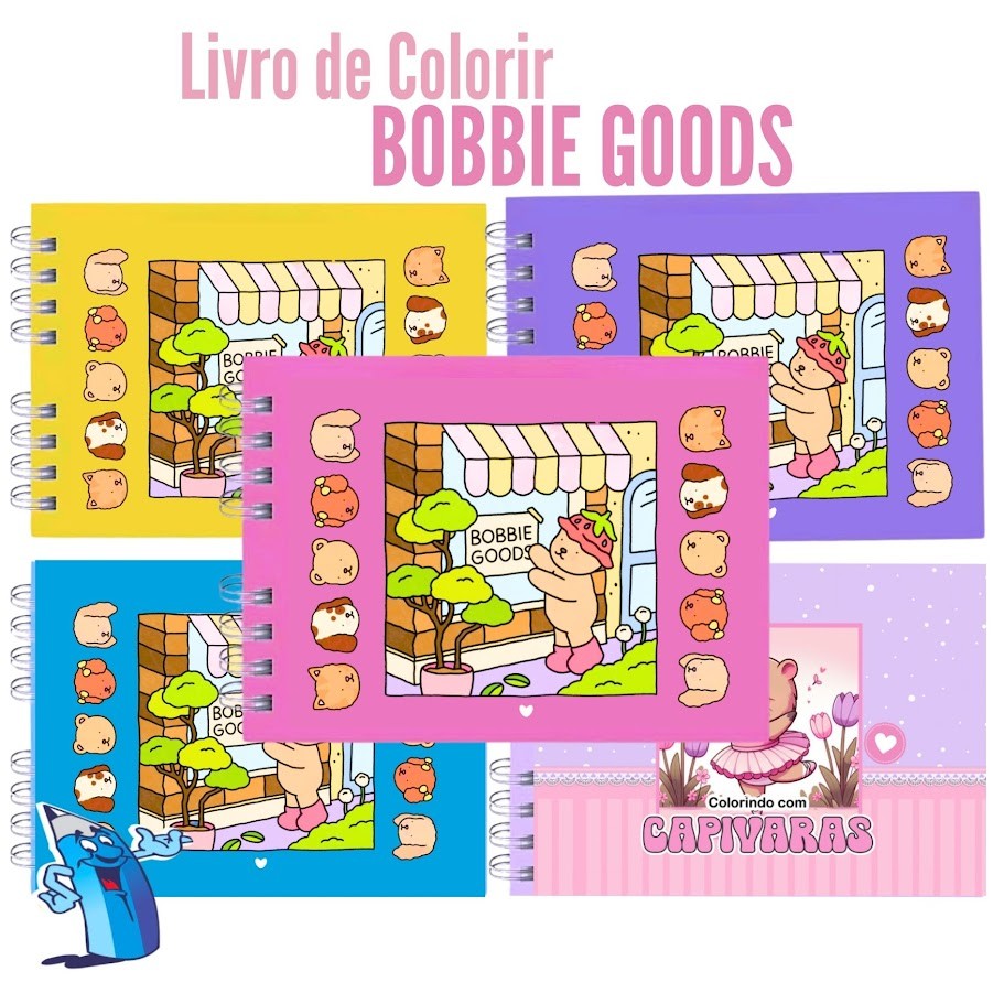 LIVRO DE COLORIR BOB GOOD CAPA DURA COLORING BOOK FOLHAS 180G/75g ...