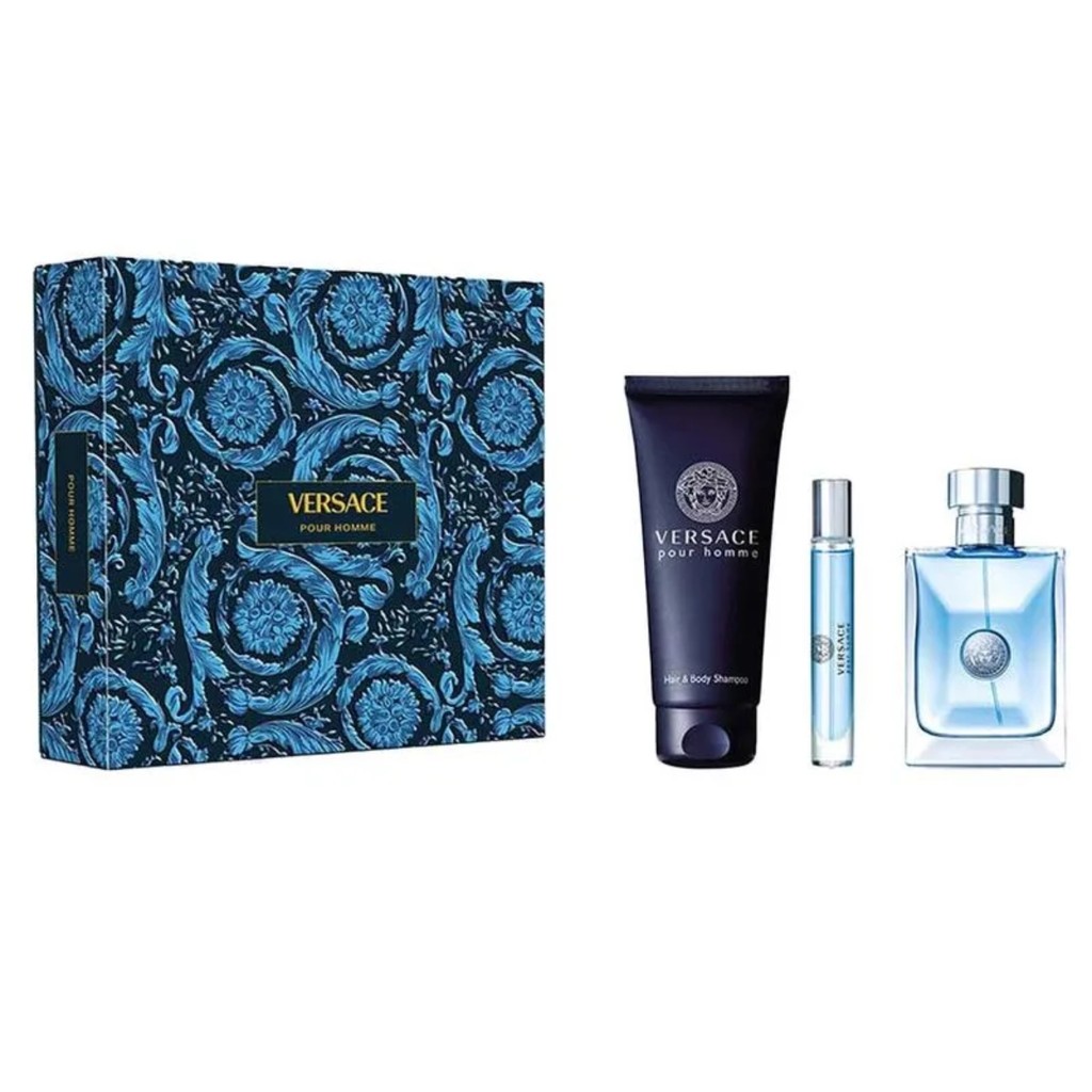 VERSACE KIT POUR HOMME EDT (3 PRODUTOS) | Shopee Brasil