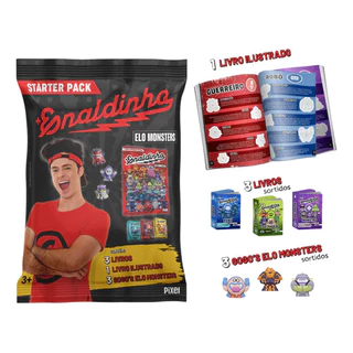 Coleção Elo Monsters Enaldinho - Starter Pack Com Álbum Ilustrado Oficial +3 Gogo S Sortidos +3 Minilivros Sortidos