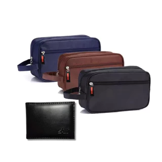 Necessaire masculina executiva Com Carteira Courino e Escova em Oferta na Shopee