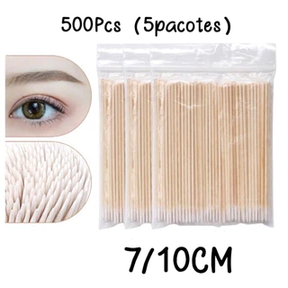 Kit Com 500 Unidades Palitos de Algodão Para Limpeza de Henna e Micropigmentação de Sobrancelhas - WL em Oferta na Shopee