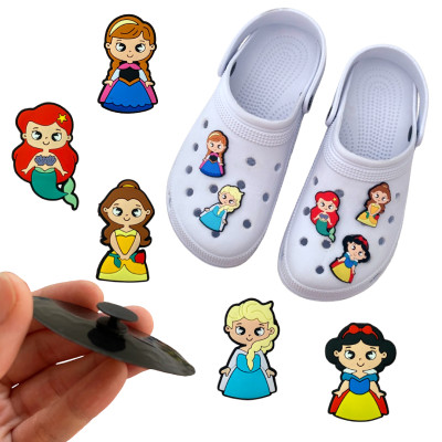 Kit 5 Pins Bottons Emborrachados Para Crocs - Princesas Disney | Shopee ...