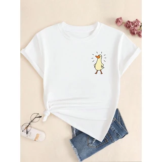 Camiseta Babylook T-shirt. Pato Orgulhoso estampado. Short sleeve, premium cotton. Comfortable. Casual streetwear look