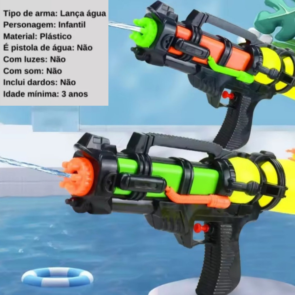 Lança Água Infantil Grande Potente Lançador de Agua Pistola 500 Ml de ...