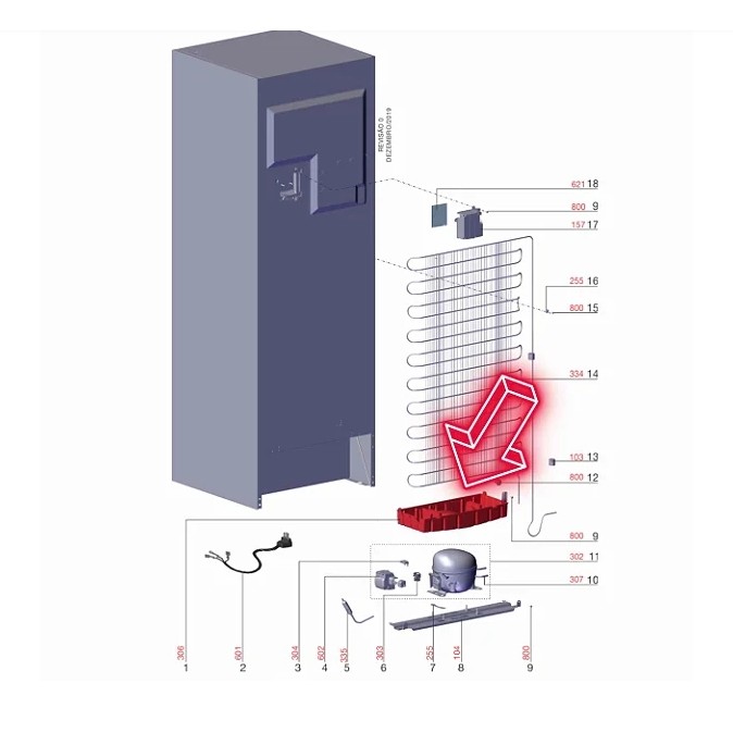 Calha Coletora Geladeira Electrolux Df42x Dfn42 DF44 A14932301