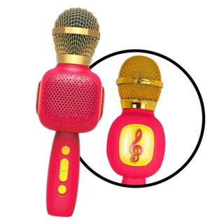 Microfone Karaokê Infantil Recarregável C/ USB Vermelho DMT6869 - Dm Toys