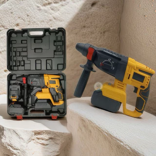 Furadeira Martelete Impacto 2x Baterias 21v Com Maleta e Carregador Bivolt