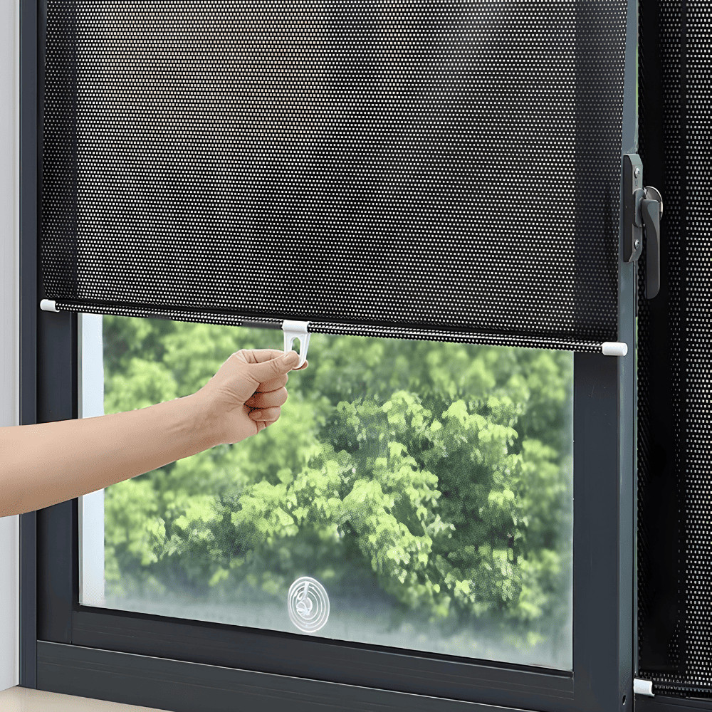 Cortinas Opacas Temporales,Cortina Para Ventana Con Ventosa,persianas Enrollables Portátiles,persianas Enrollables Ajustables,para Sombra De Hogar/oficina Con 3 Ventosas,Silver-50x125cm/19.7x49.2in
