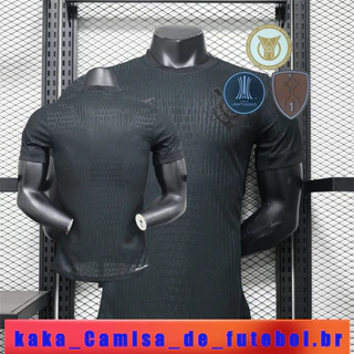 Camisa de futebol 2024/25 CS versão esportiva personalizada camisetas masculinas listradas pretas