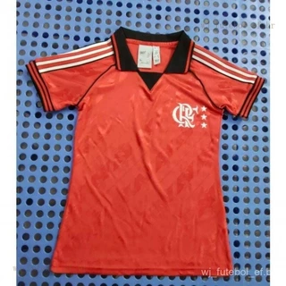2024-2025 Flamengo Vermelho Retro Futebol T-Shirt [Estilo Feminino] Versão