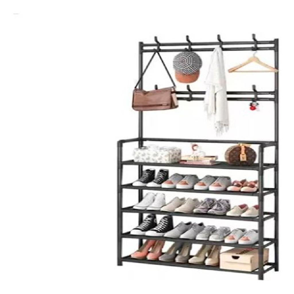 Arara Sapateira Organizadora Cabideiro com Gancho Multiuso Sapato Tenis Roupa Closet Quarto Armários