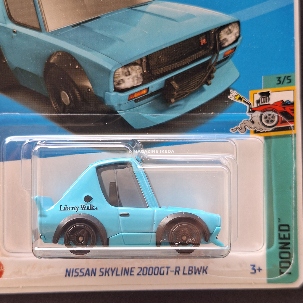 Carro Hot Wheels NISSAN SKYLINE 2000GT-R LBWK HRY85 Azul Claro