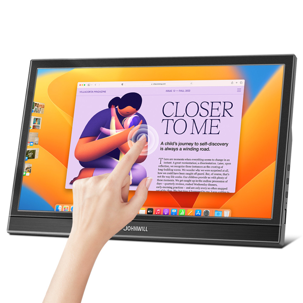 11.6 Polegada Monitor Portátil Tela De Toque 1366X768 USB C Display De ...
