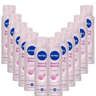 Kit 12 un Desod Aero Nívea Feminino Pearl E Beauty 150ml em Oferta na Shopee
