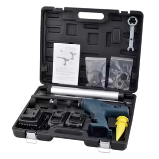 Pistola de Calafetação Elétrica Para Silicone Com 2 Baterias 21v de Lítio Maleta de Transporte