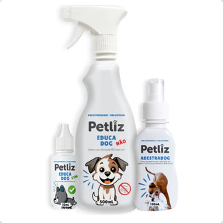 Kit Adestrador Educador pra Cachorro Xixi no Lugar Certo e Anti Mordida EducaDog + AdestraDog Petliz