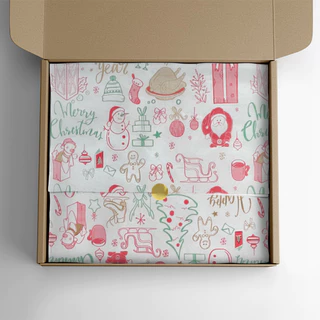 Papel de Seda Premium Estampa Natal e Réveillon