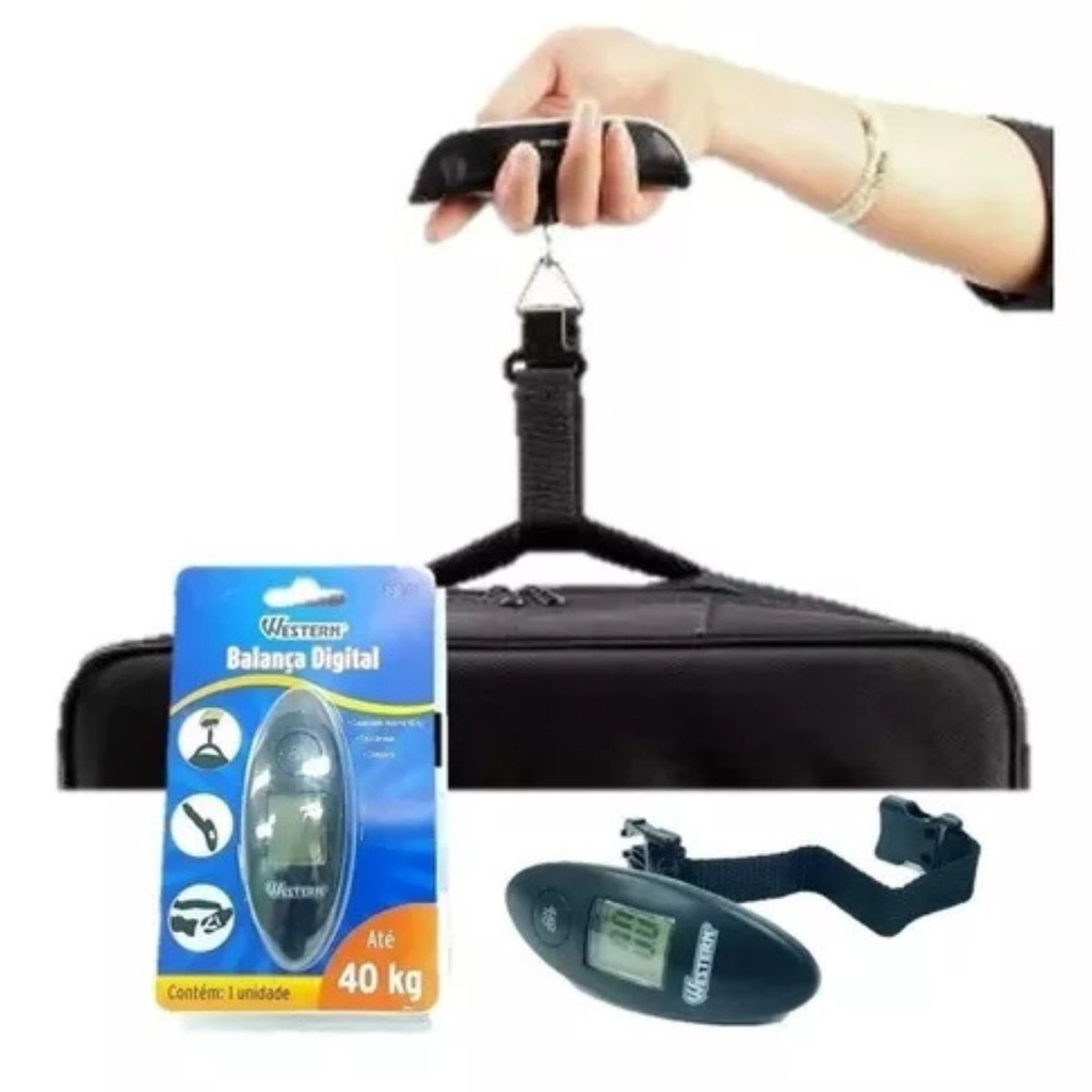 Balança Digital P/Mala de viagem Até 40kg | Shopee Brasil
