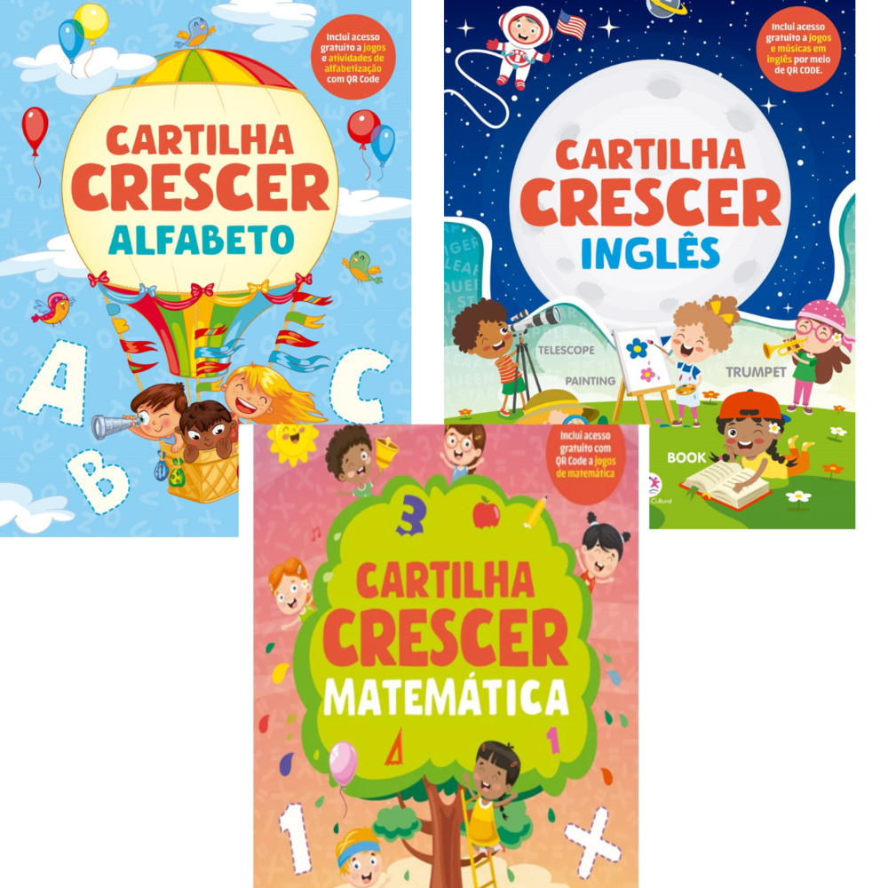 Kit 3 Livros Alfabetização de Atividades Pedagógicas Coleção Cartilha ...