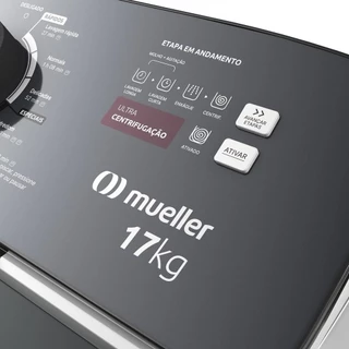 Máquina De Lavar Mueller 17Kg Automática com Ultracentrifugação e Ciclo Rápido Branca MLA17 127V