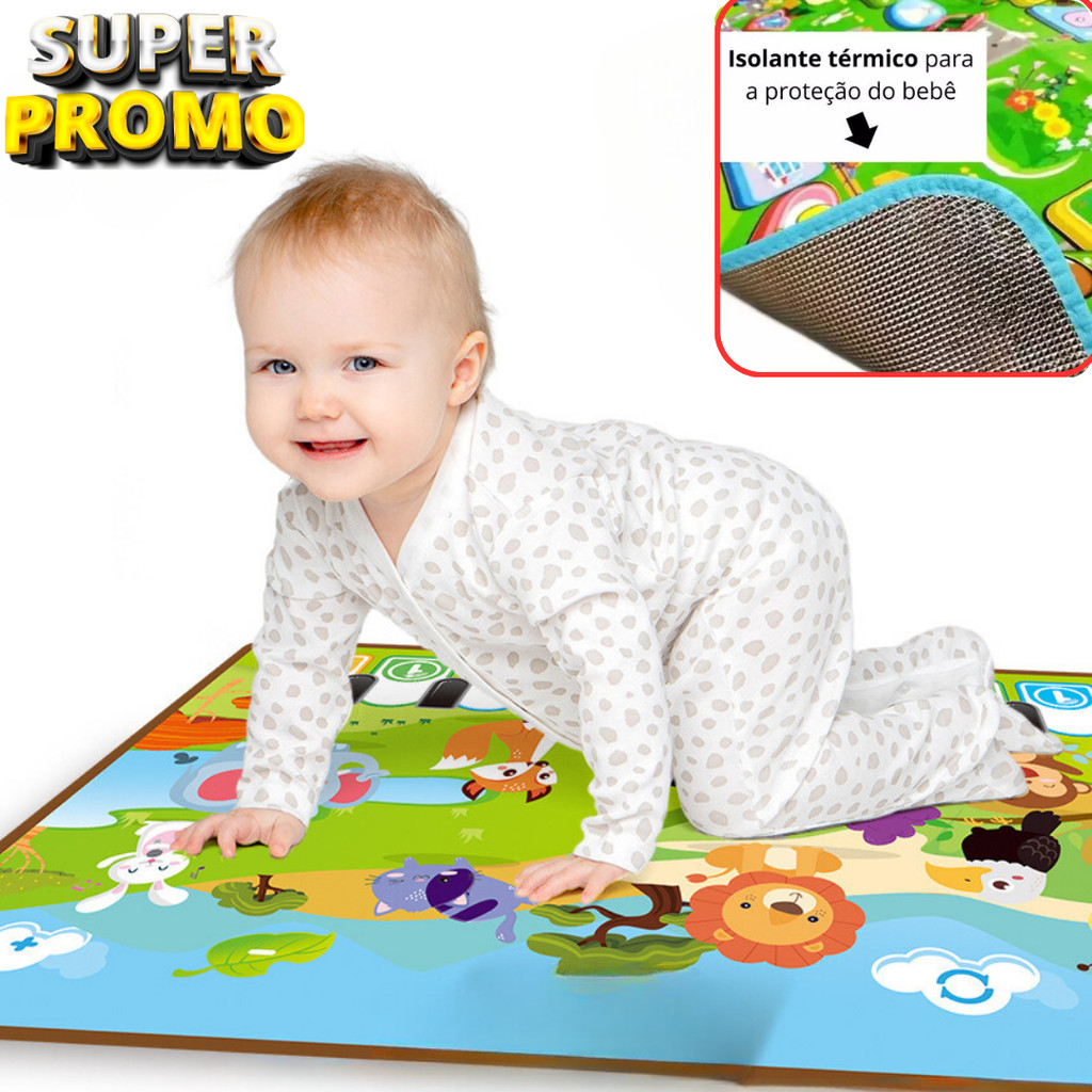 Tapete de Atividades Bebê Térmico Tatame Infantil Educativo Tapetinho ...