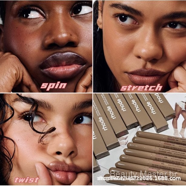 Lápis labial Rhode Hailey Peptide Lip Shape de duas pontas, suave
