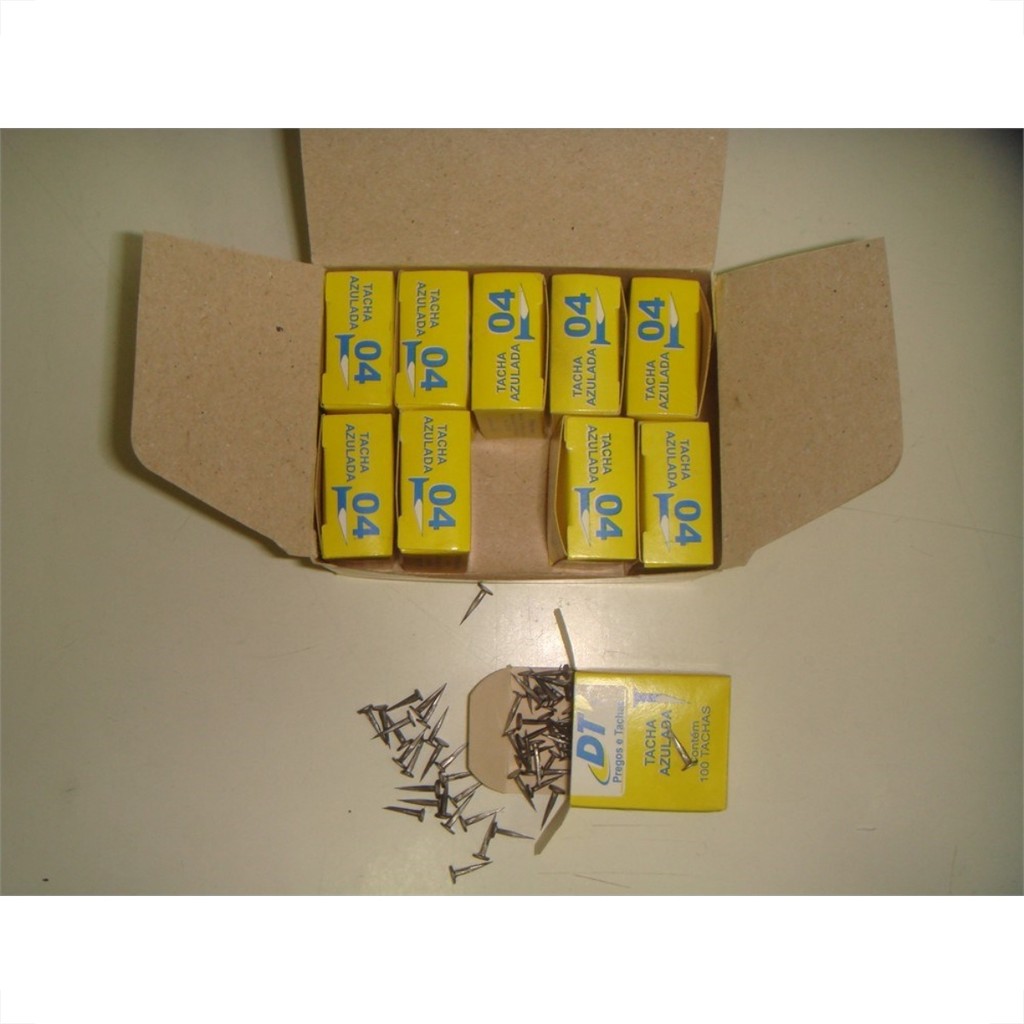 Tachinha Detack Polida 12 Com 10 Caixinhas Com 100Pecas Tac-Fr16Mm ...