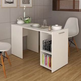 Escrivaninha Articulável compacta e multifuncional Multimóveis CR25065 Branca