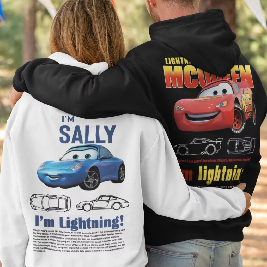 Moletom Com Capuz Relâmpago Mcqueen e Sally Variados Casal | Shopee Brasil