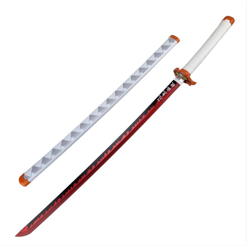 Espada Cosplay Bambu Com Led Demon Slayer Kimetsu No Yaiba Katana ...