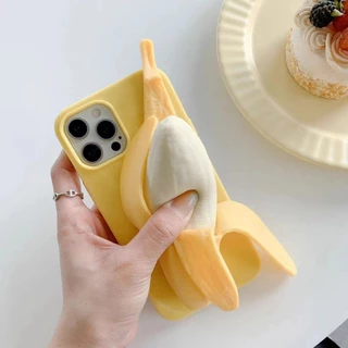 Adequado para Apple 15 criativo caso de telefone iphone13/16pro tridimensional Banana pitada música descompressão 12 cas
