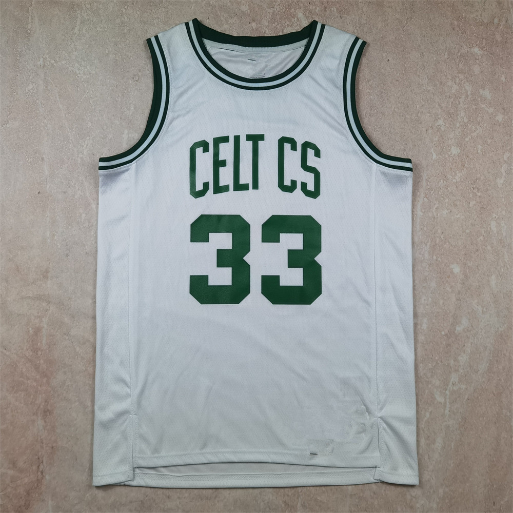 Nova camisa nba Hot Press Hook Celtic#33号伯德 Camisa de pássaro Camisa esportiva de basquete