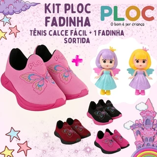 Kit Fadinhas Ploc : Tênis Jogging Borboletas Calce Fácil + 1 FADINHA SORTIDA em Oferta na Shopee